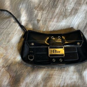 Dior black wristlet street chic